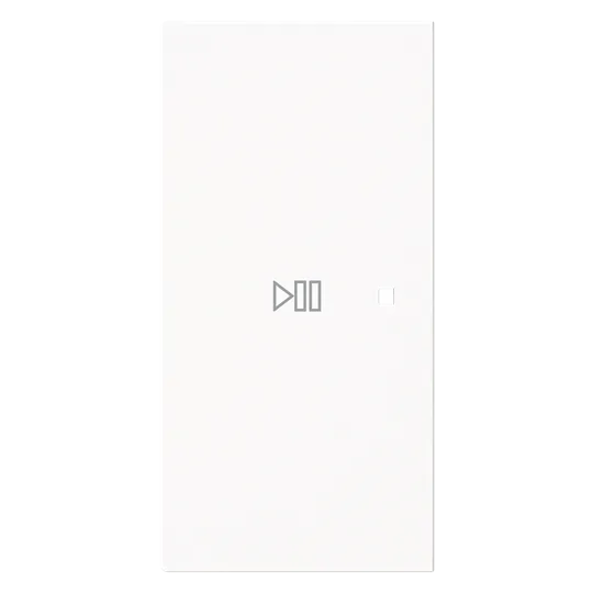 Wippe 2-fach links, mit Symbol "Play/Pause" Symbolik "Musiksteuerung" mit