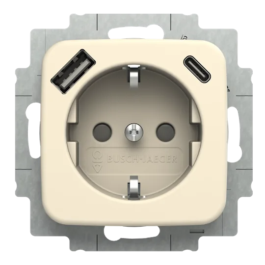 SCHUKO USB-Steckdosen-Einsatz Safety+ mit USB-A/C
