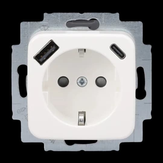 SCHUKO USB-Steckdosen-Einsatz Safety+ mit USB-A/C