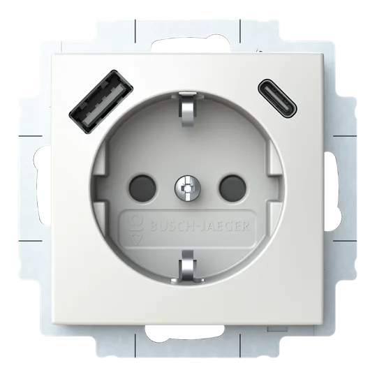 SCHUKO USB-Steckdosen-Einsatz Safety+ mit USB-A/C