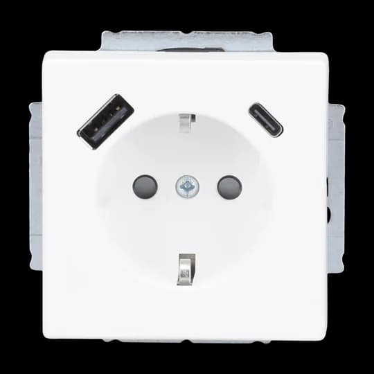 SCHUKO USB-Steckdosen-Einsatz Safety+ mit USB-A/C
