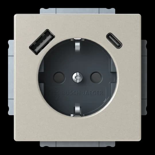 SCHUKO USB-Steckdosen-Einsatz Safety+ mit USB-A/C