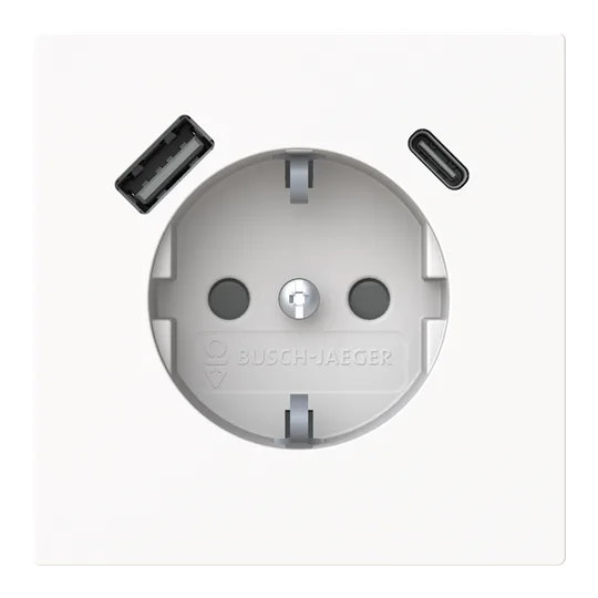 SCHUKO USB-Steckdosen-Einsatz Safety+ mit USB-A/C