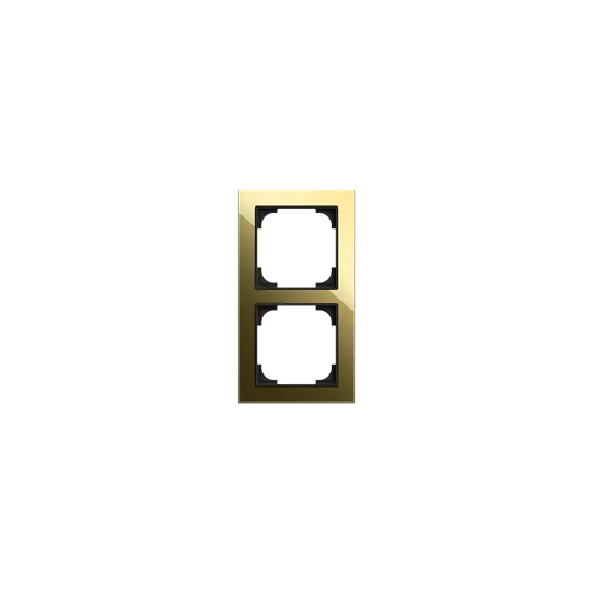 Abdeckrahmen 2-fach /gold