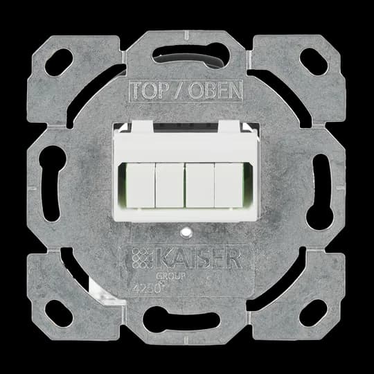 faser Anschlussdose TAE LC-Quad-Stecker Ausführung: gerade 4-fach silber