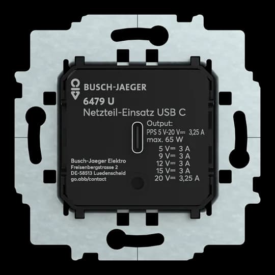 USB-Netzteil-Einsatz mit USB-C