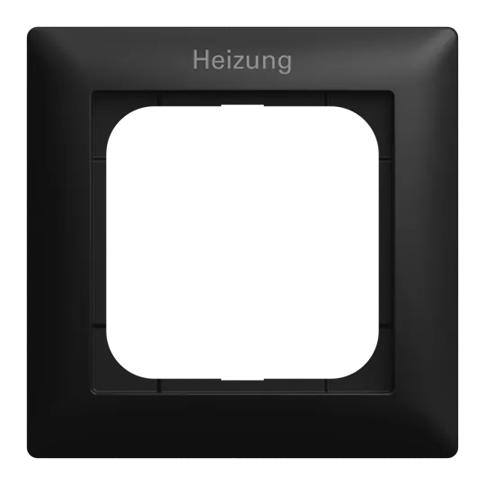 Abdeckrahmen mit Aufdruck Heizung 1-fach