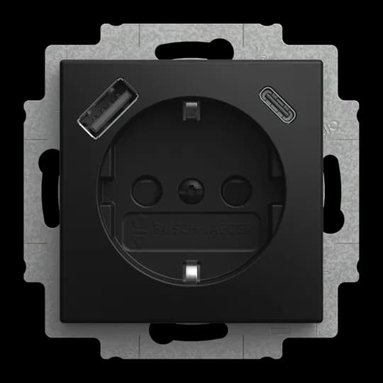 SCHUKO USB-Steckdose, 2-fach Safety+ mit USB-A/C