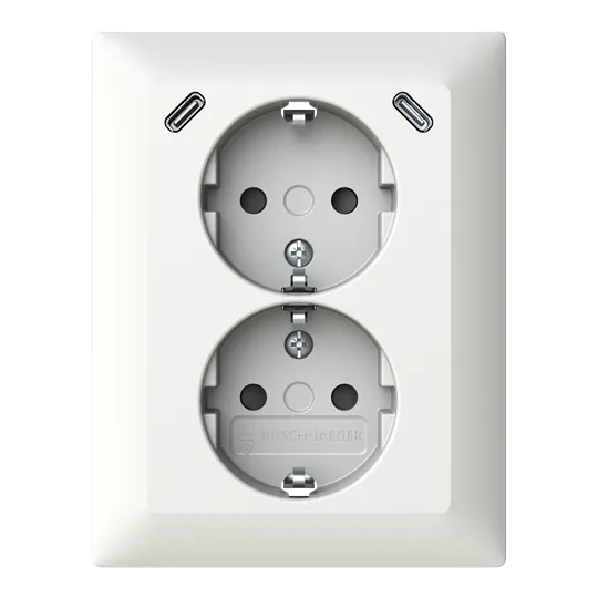 SCHUKO USB-Doppelsteckdose Safety+ mit 2x USB C