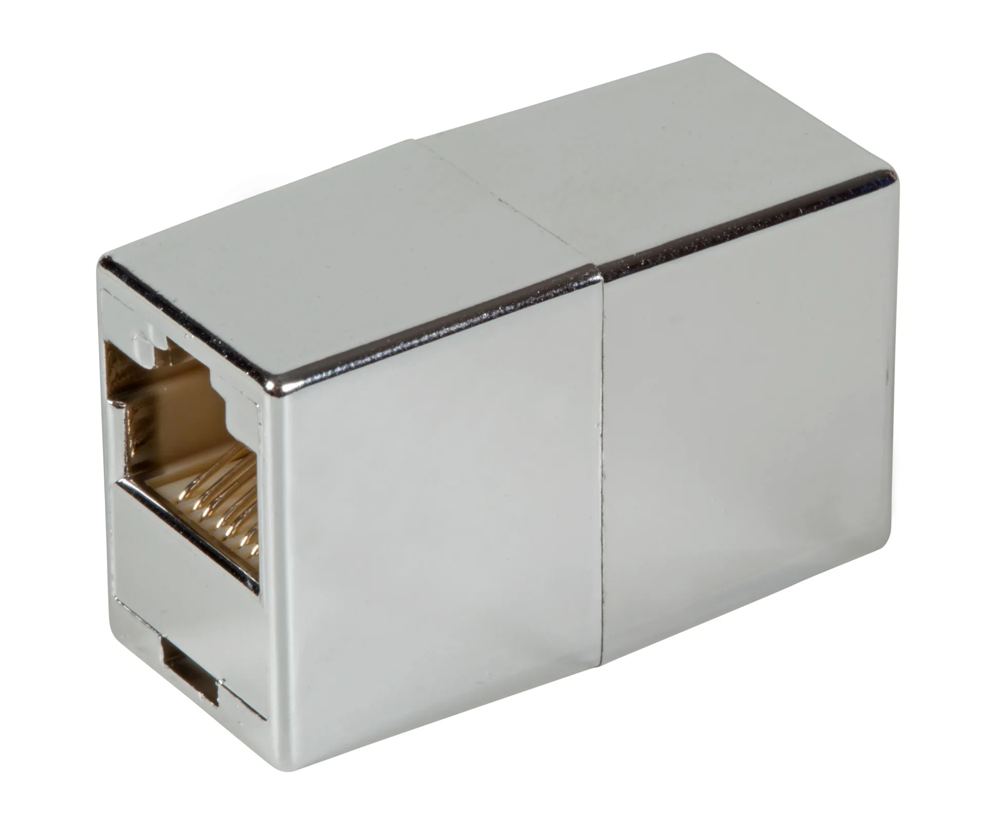 Modular-Adapter RJ45 UTP metallfarben