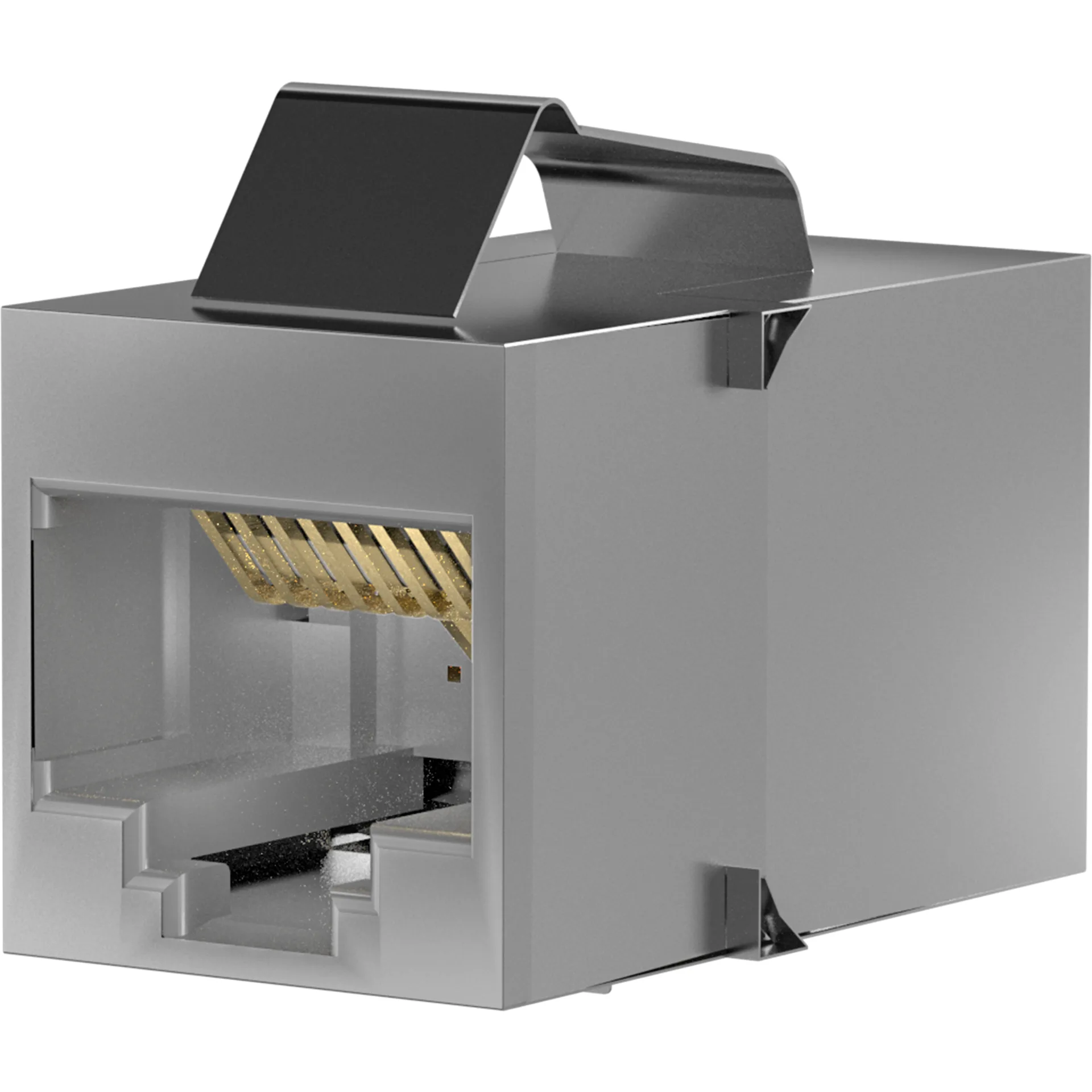 Keystone Einbauadapter RJ45 Bu/Bu STP Cat.5e Edelstahlgehäuse