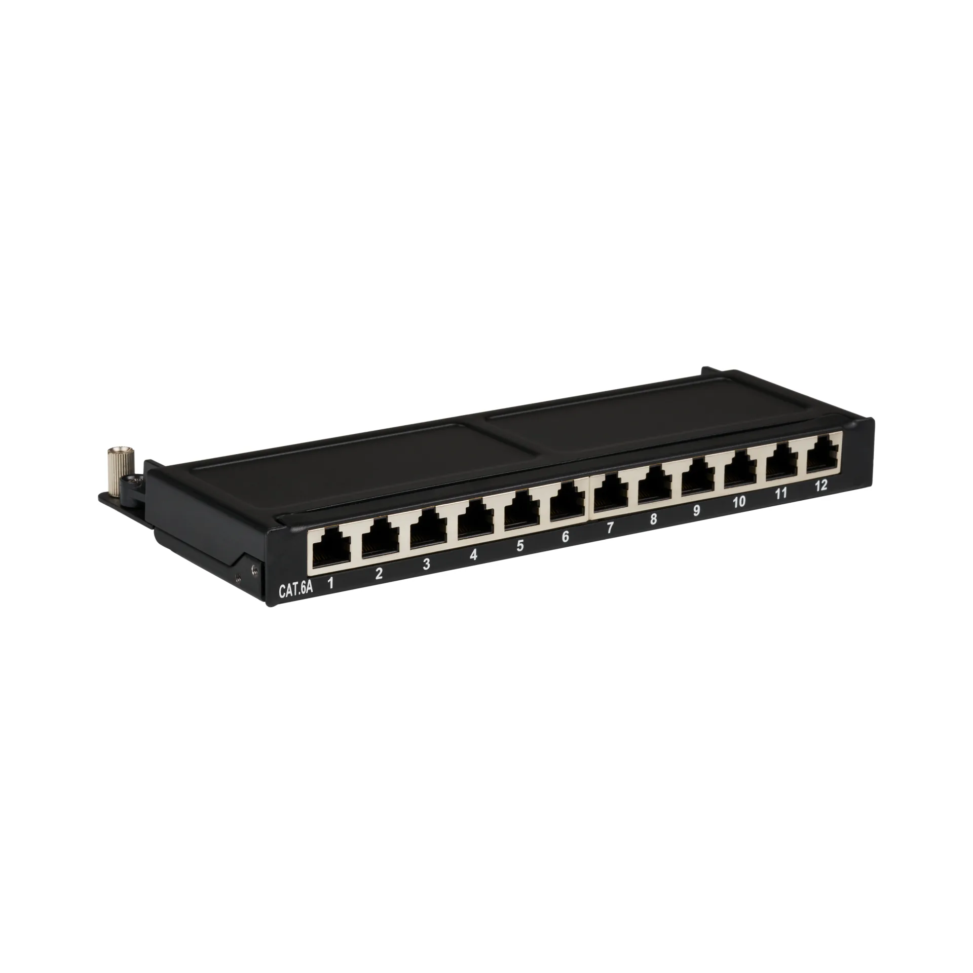 Mini-Patchpanel STP 12xRJ45 Cat.6A 10“ 0 5HE