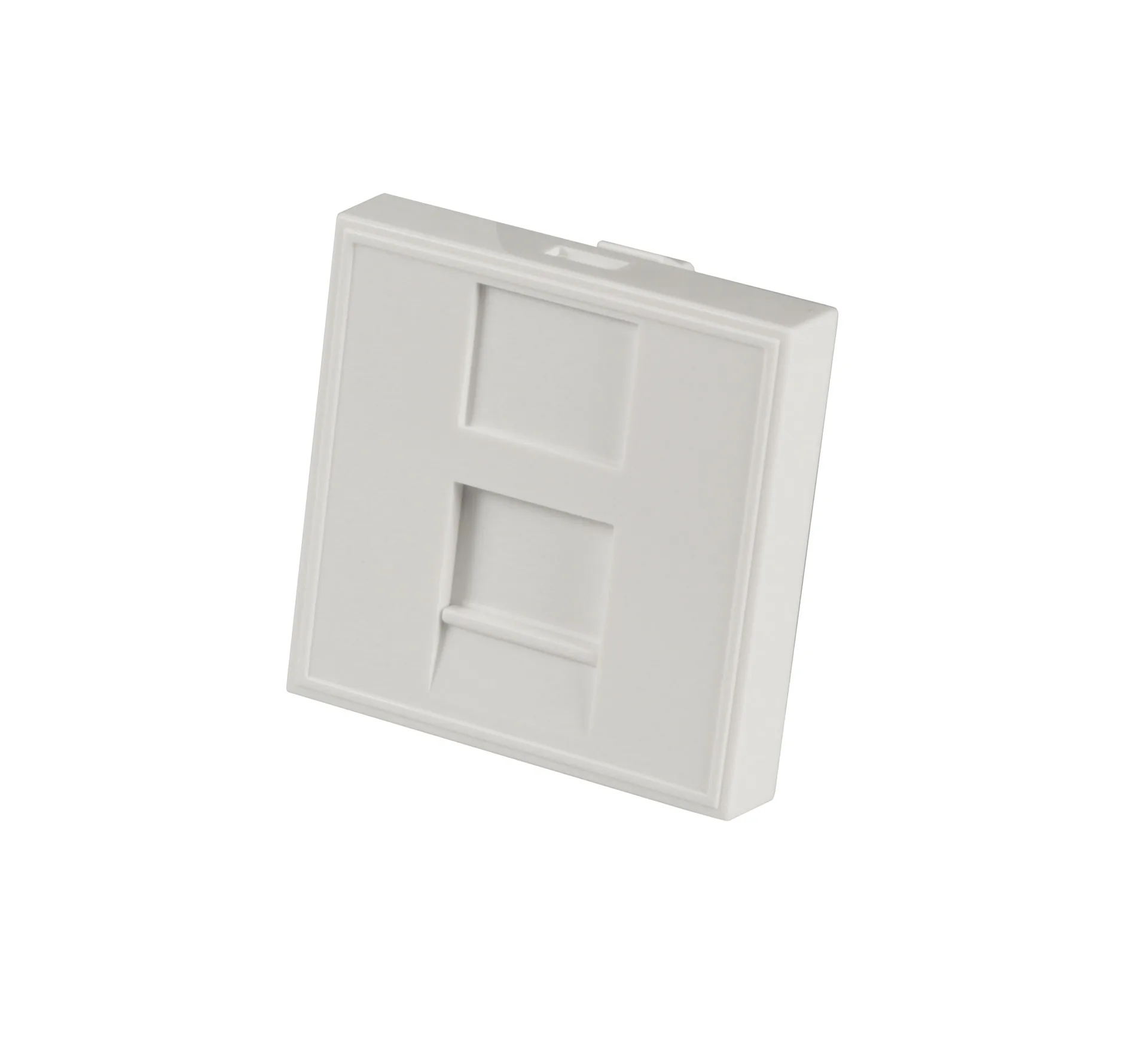 Zentralplatte 45x45mm für 1 Keystone Auslass gerade