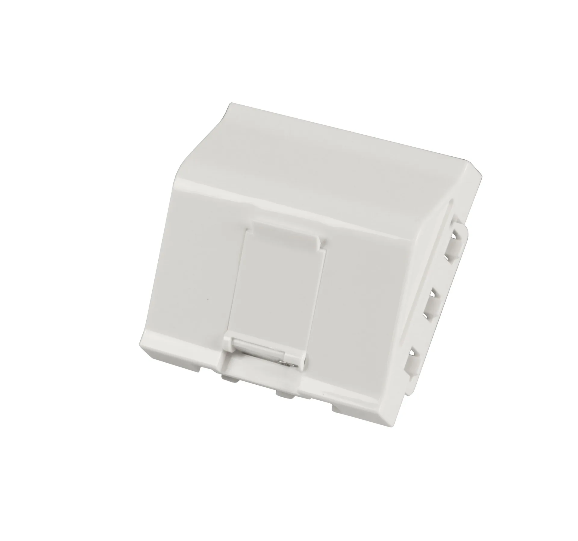 Zentralplatte 45x45mm für 1 Keystone Auslass gewinkelt