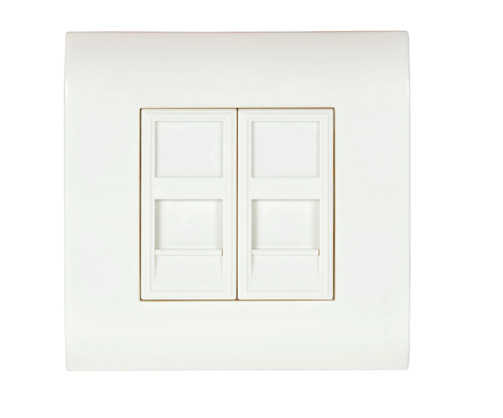 Rahmenset 80x80 mit Zentralplatten 22.5x45 für 2 Keystones