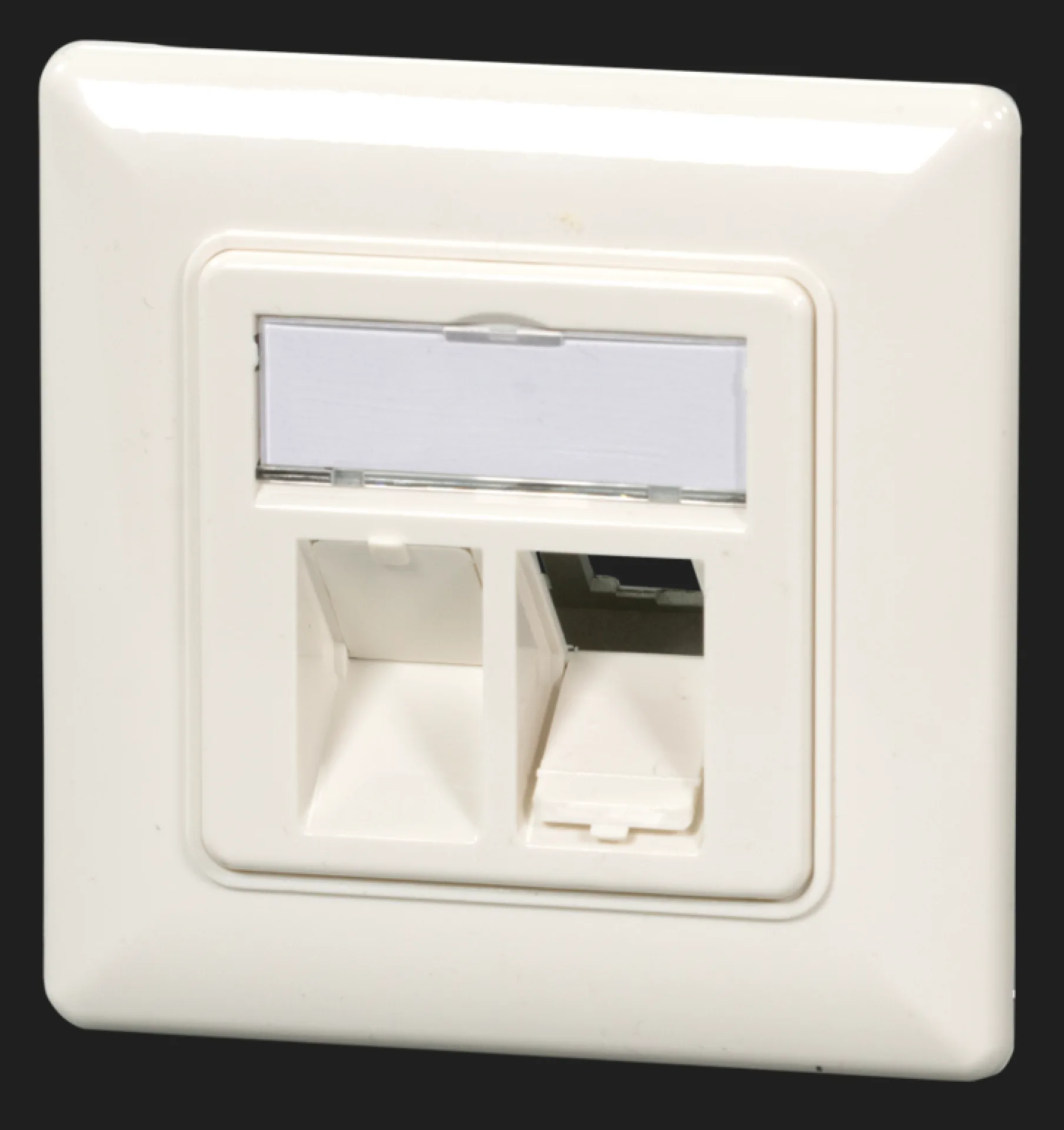 Rahmenset 2-Port für Keystones DIN49075
