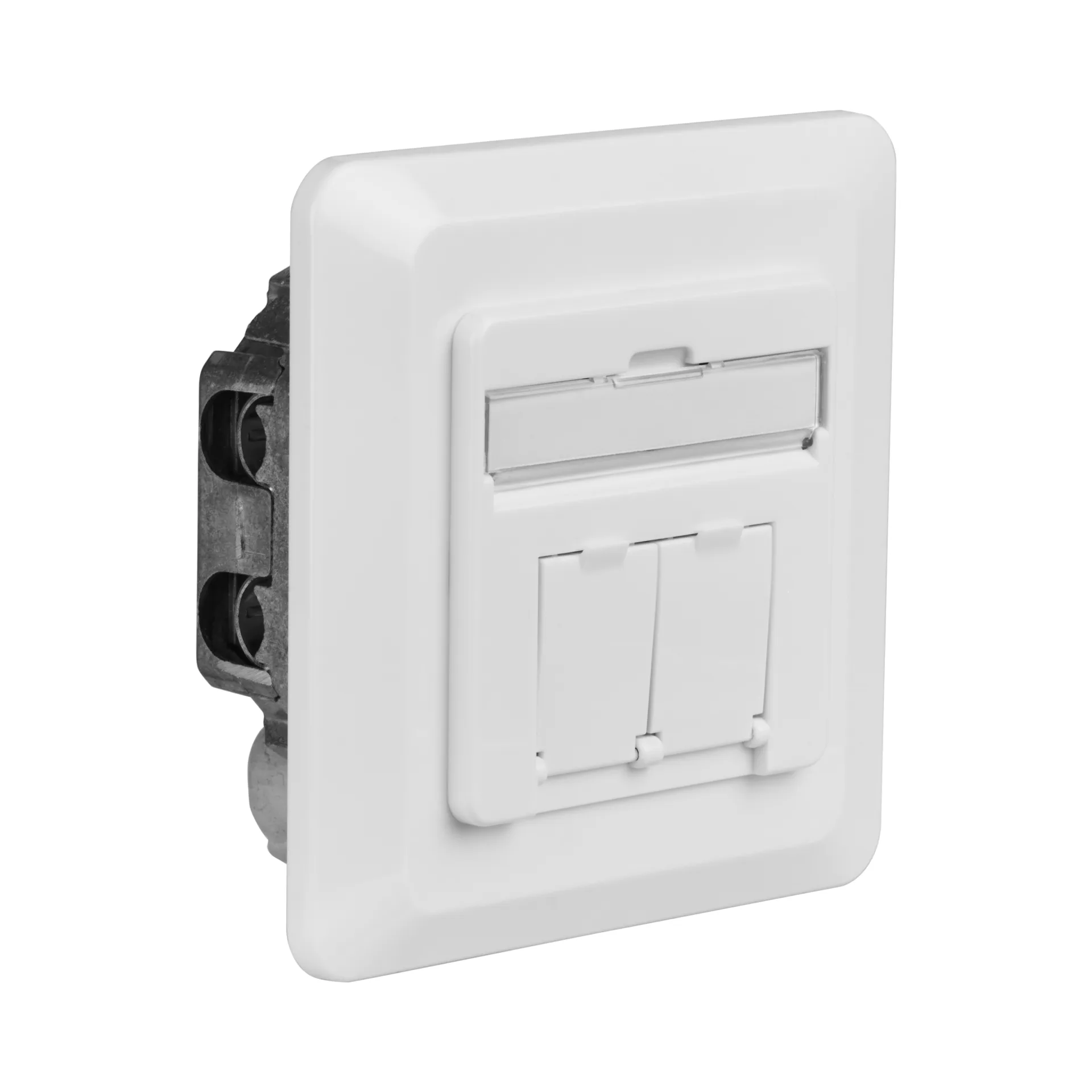 Datendose Cat.6A 500MHz rechts/links Unterputz 2xRJ45