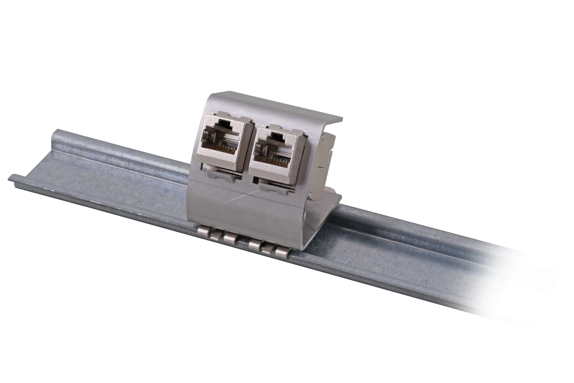 Keystone Modulhalter für Hutschiene Edelstahl für 3x Keystone