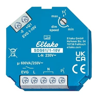 ELTAKO SDS61/1-10V 1-10V-Steuer-Dimmschalter für EVG