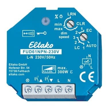 ELTAKO FUD61NPN-230V Funkaktor Universal-Dimmschalter