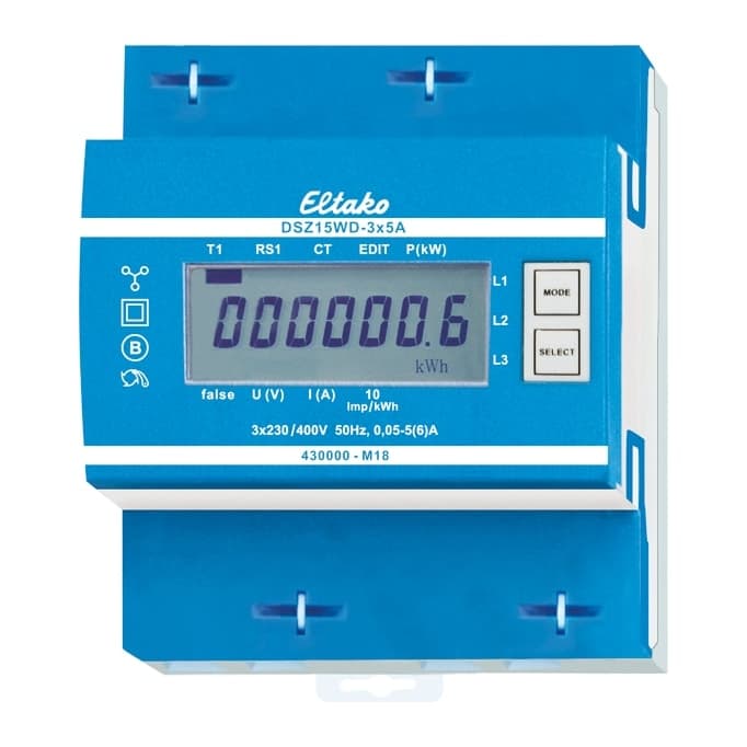 ELTAKO DSZ15WD-3x5A MID Wandler-Drehstromzähler