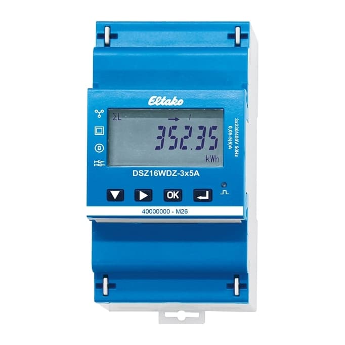 ELTAKO DSZ16WDZ-3x5A MID Wandler-Zweirichtungs-Drehstromzähler