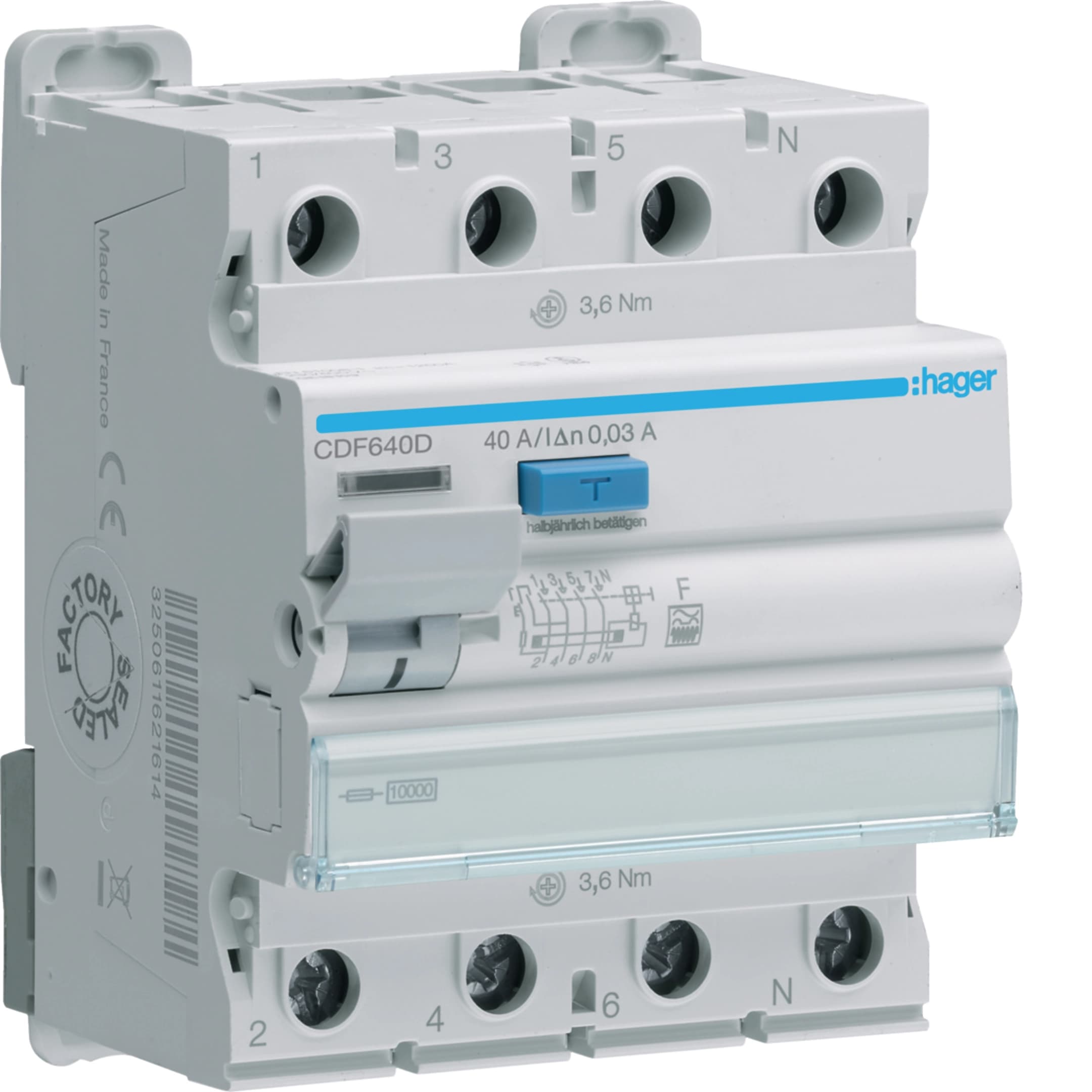 FI-Schutzschalter 40 A 30 mA Typ F 4-polig 10 kA