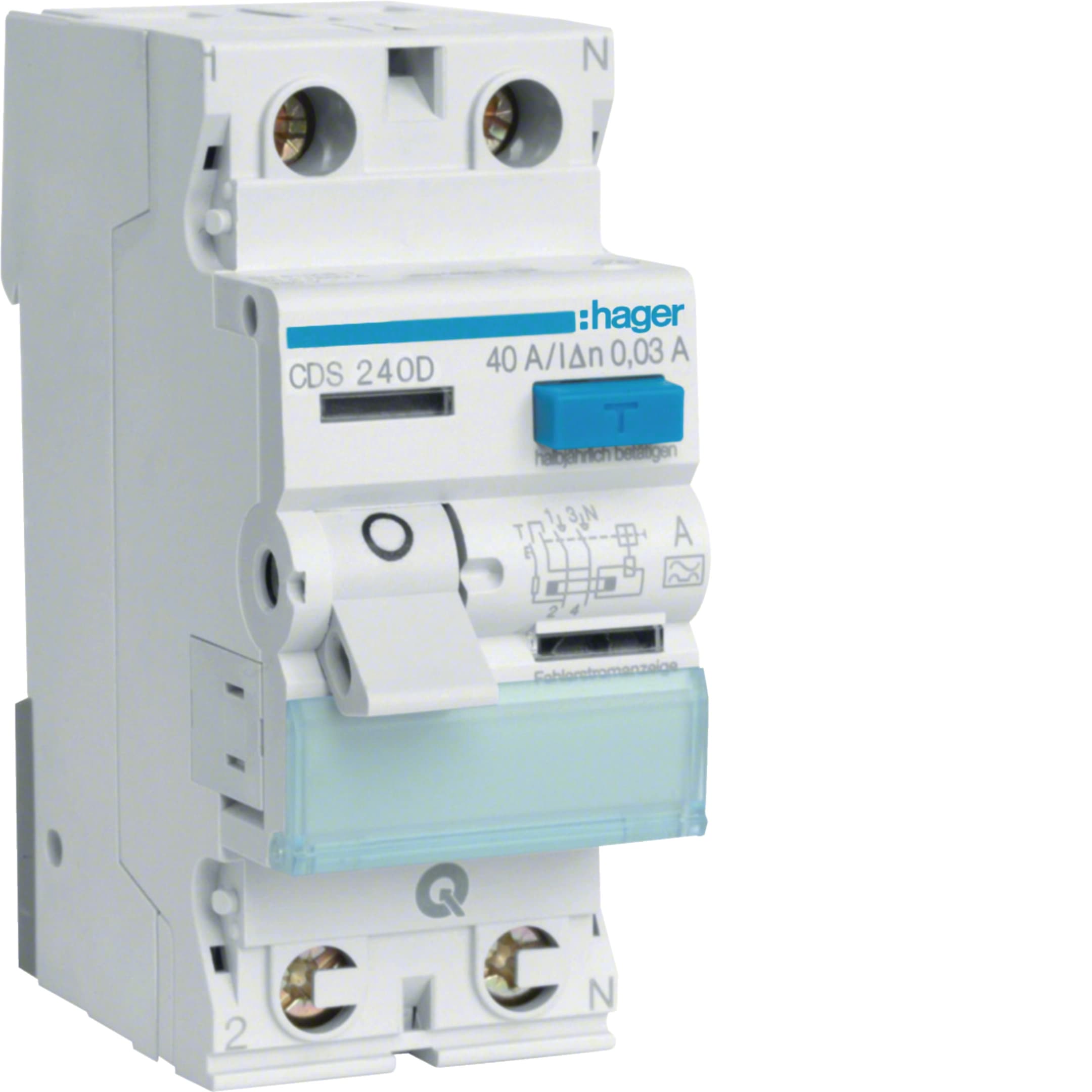 FI-Schutzschalter 40 A 30 mA Typ A 2-polig 6 kA QuickConnect