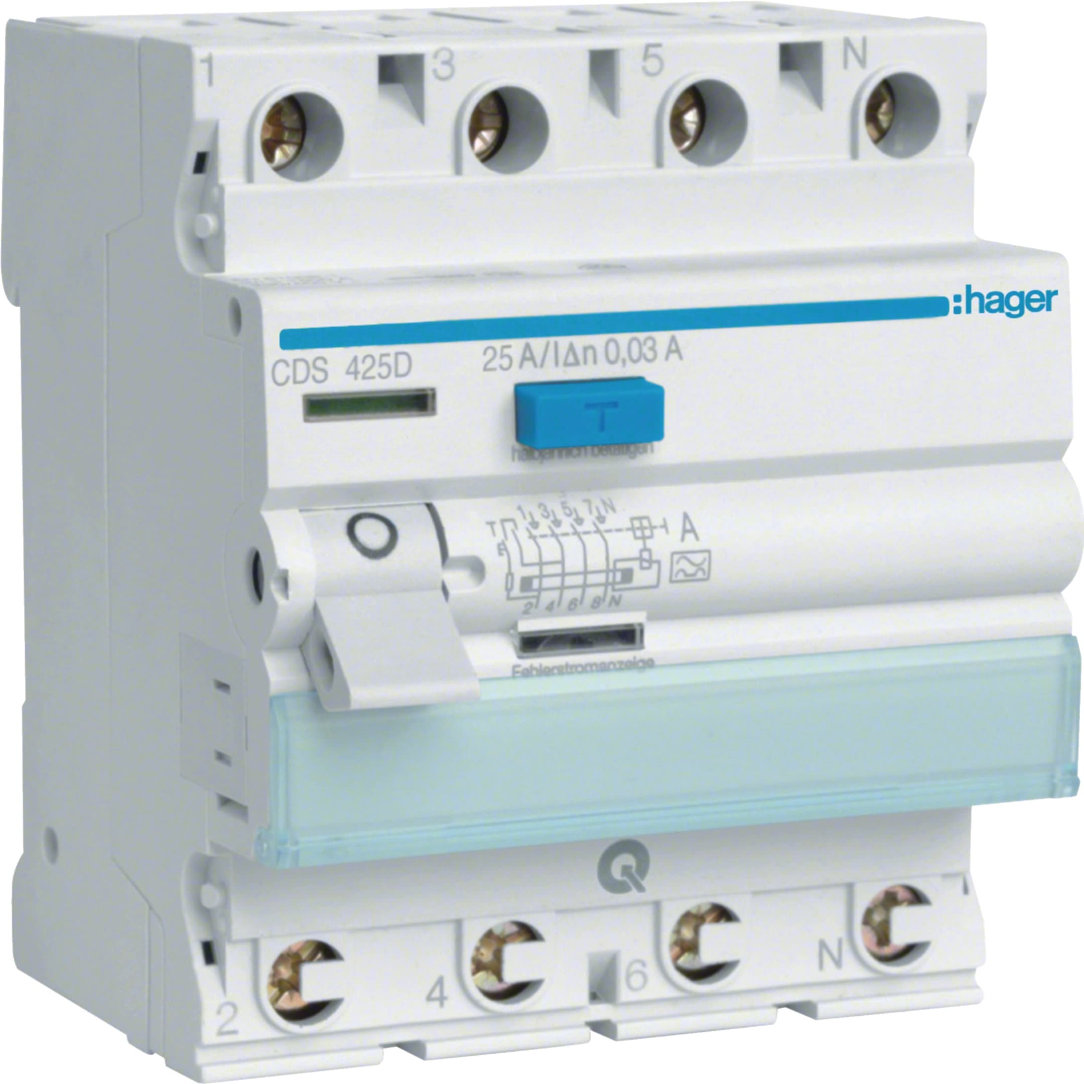 FI-Schutzschalter 25 A 30 mA Typ A 4-polig 6 kA QuickConnect