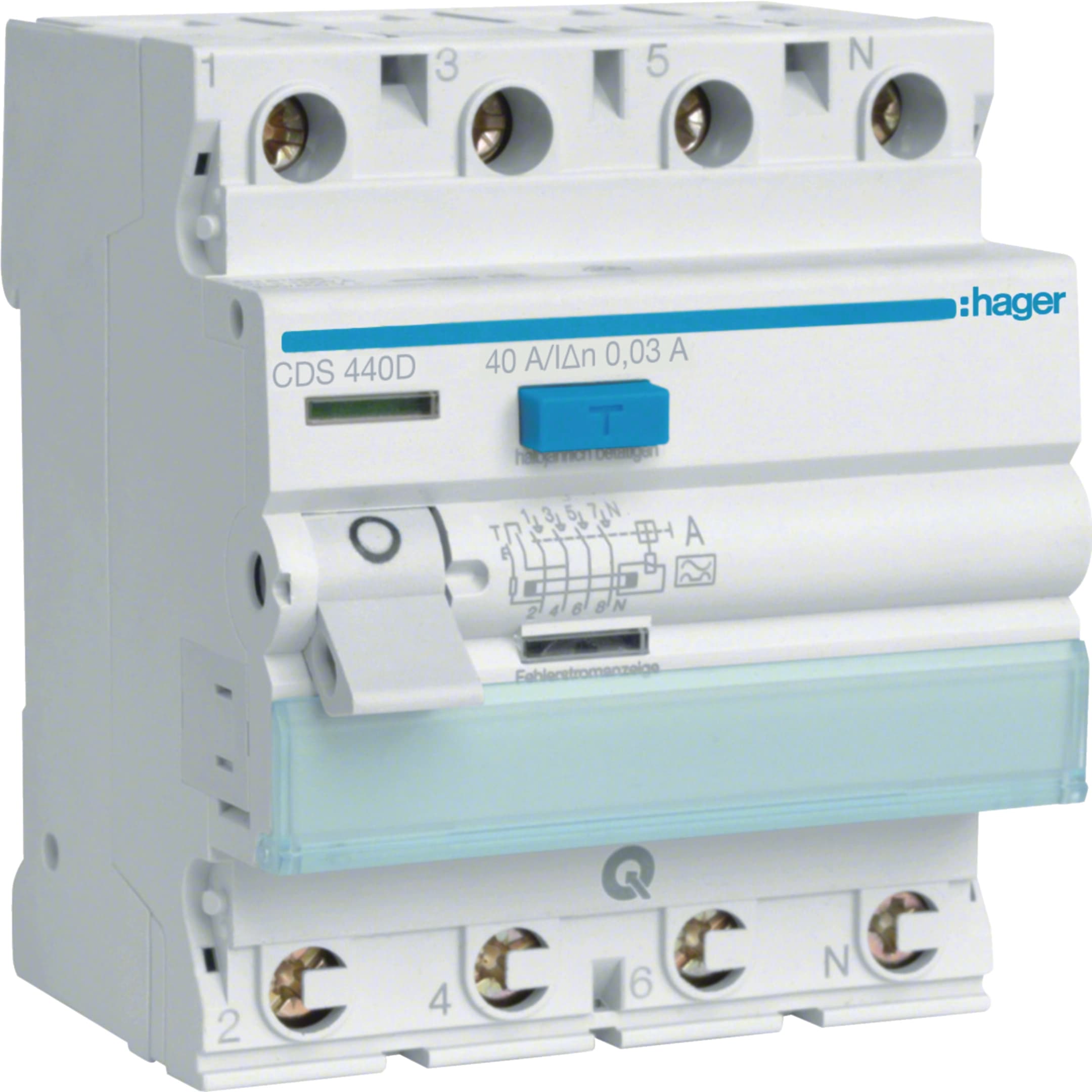 FI-Schutzschalter 40 A 30 mA Typ A 4-polig 6 kA QuickConnect