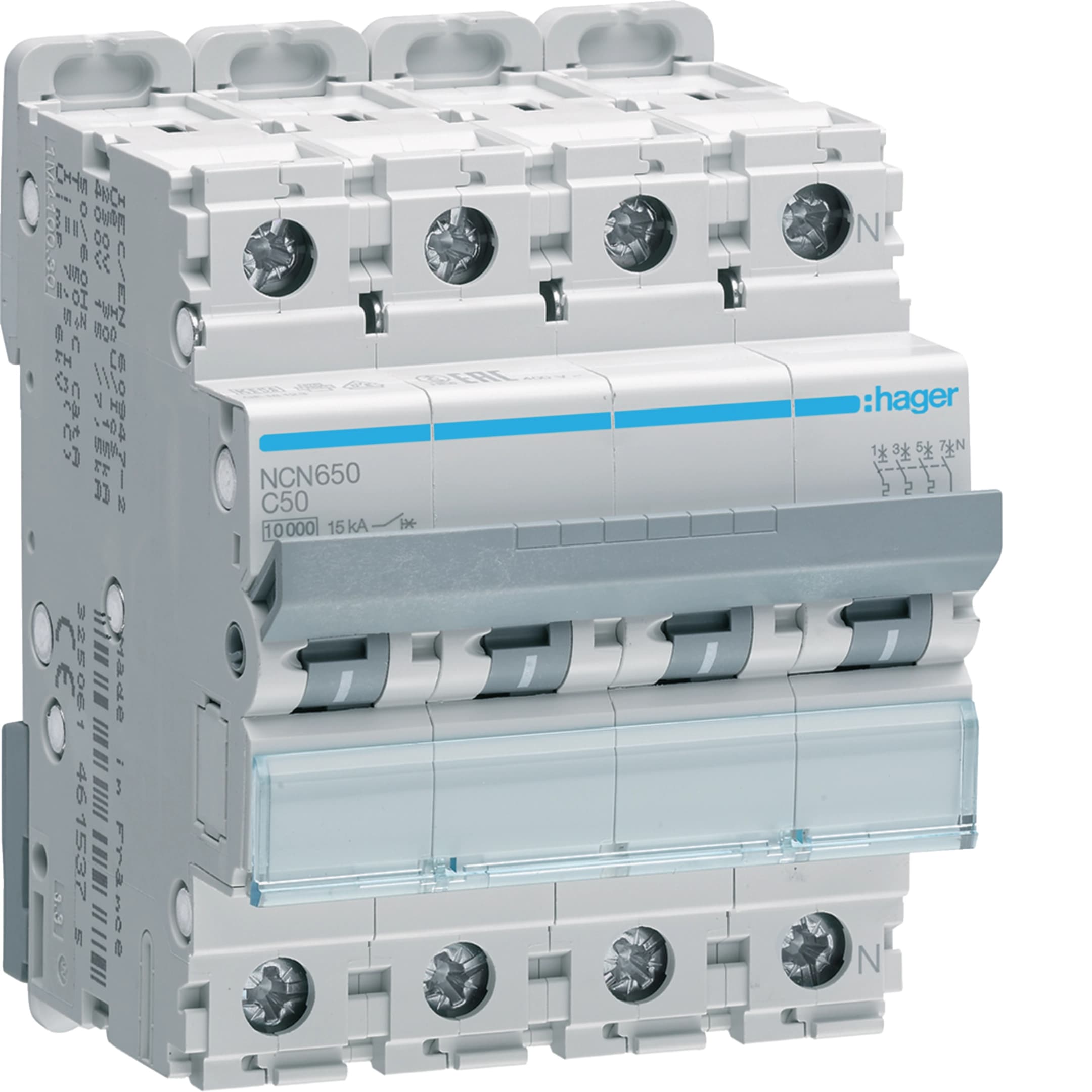 Leitungsschutzschalter C50 3P+N 10 kA