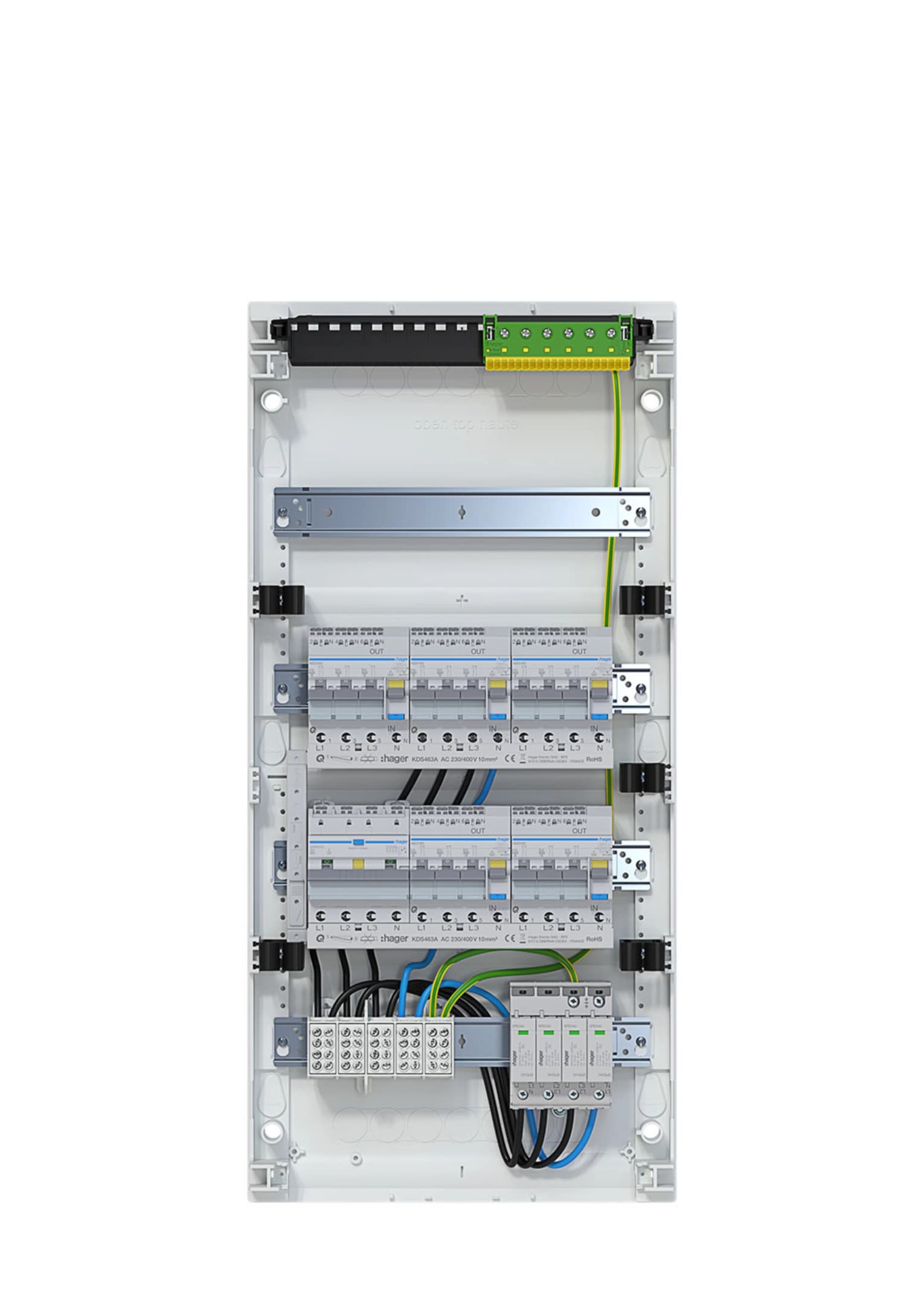 Kleinverteiler Aufputz volta 4-reihig IP30