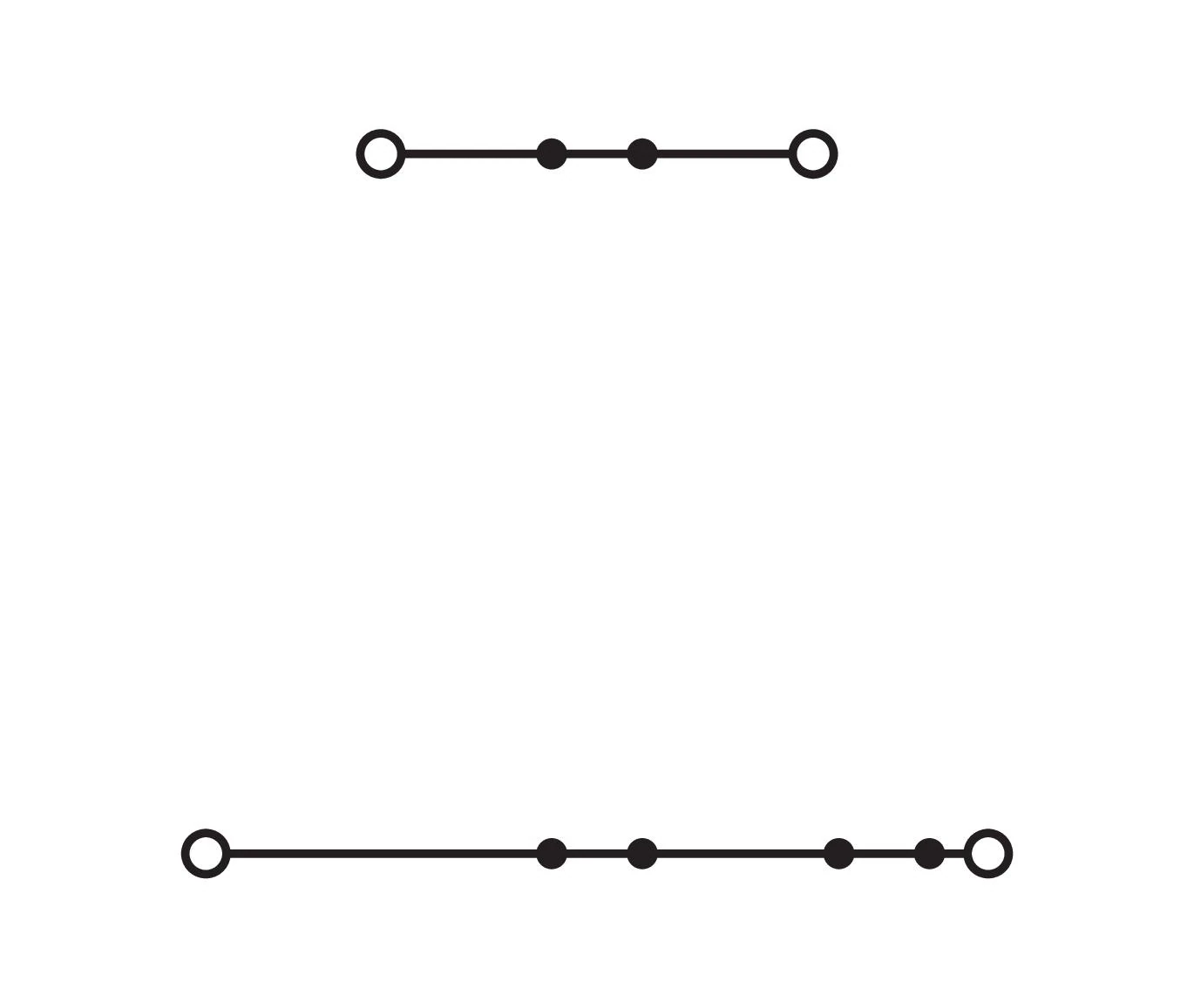 Doppelstockklemme Serie 2000, Durchgangs-/Durchgangsklemme, L/L, mit Beschriftungsträger, grau (2000-2231) - Schaltbild