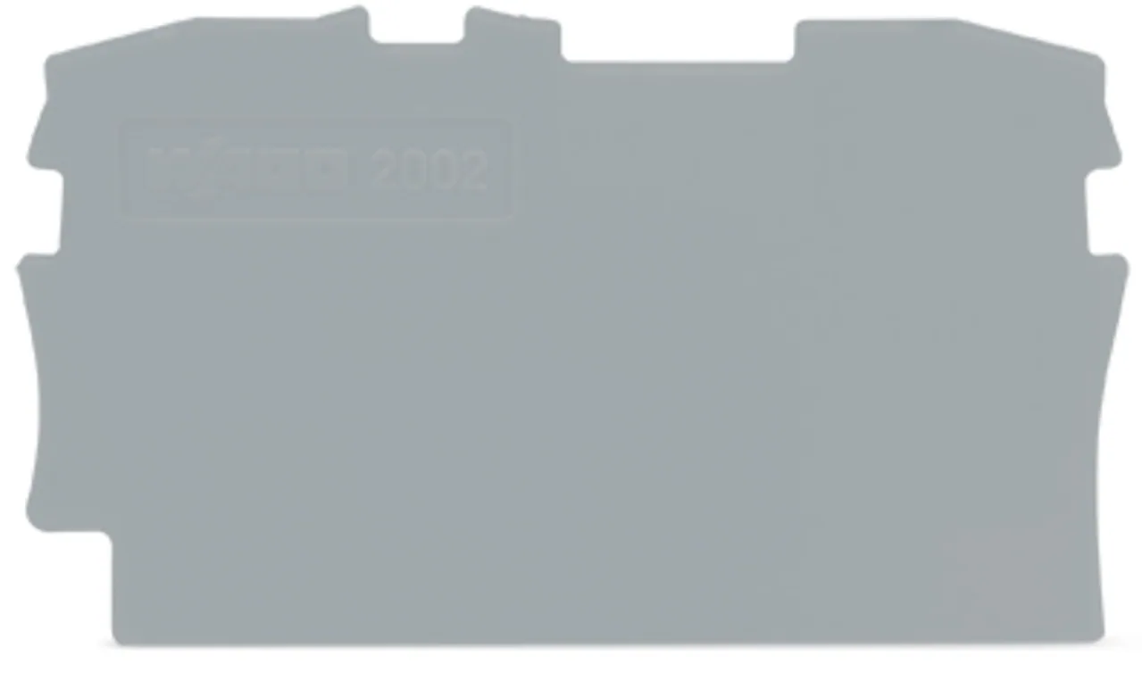 Abschluss- und Zwischenplatte Serie 2002, 0,8 mm dick, grau (2002-1291)