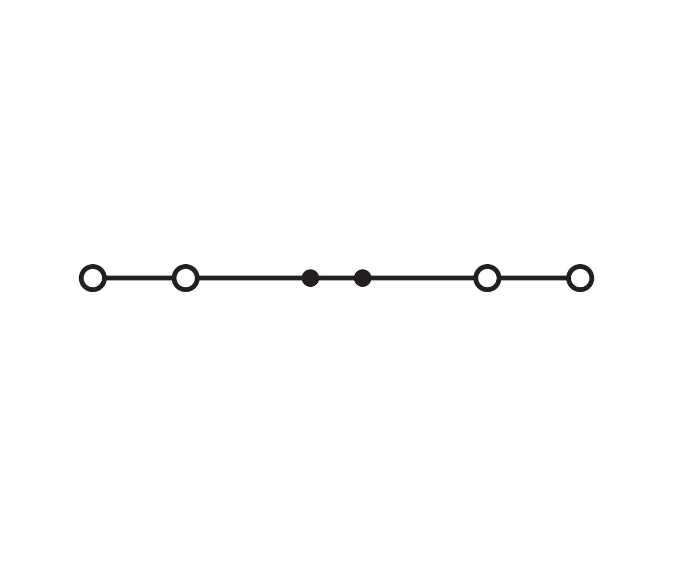 4-Leiter-Durchgangsklemme Serie 2002, 2,5 mm², für Anwendungen Ex e II geeignet, grau (2002-1401) - Schaltbild