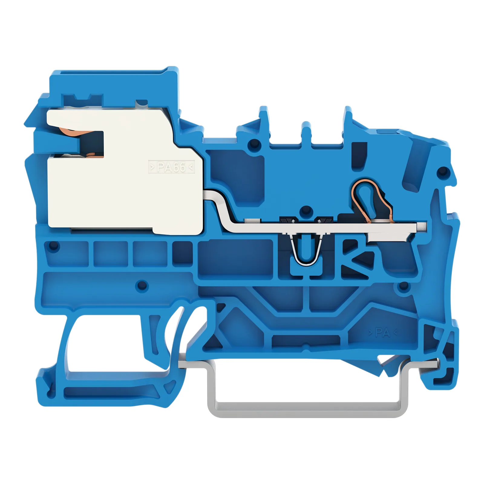1-Leiter-N-Trennklemme Serie 2002, 2,5 mm², Push-in CAGE CLAMP, blau