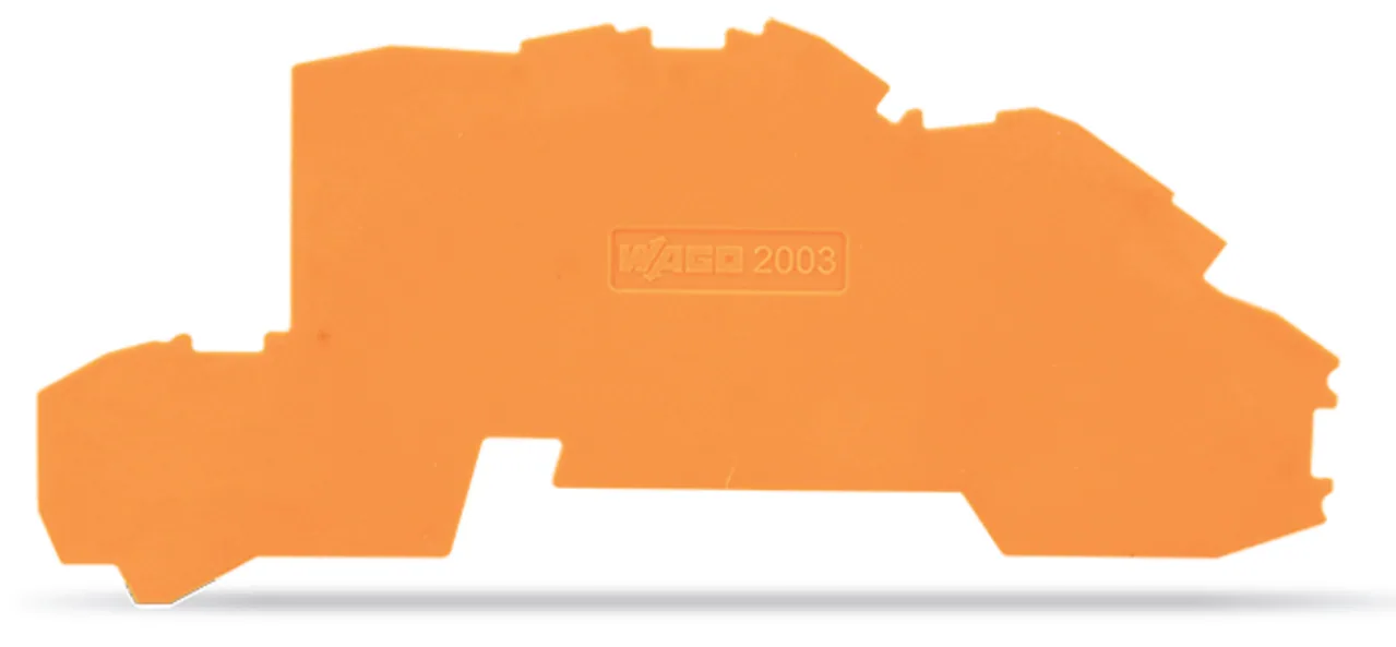 Abschluss- und Zwischenplatte Serie 2003, 0,8 mm dick, orange
