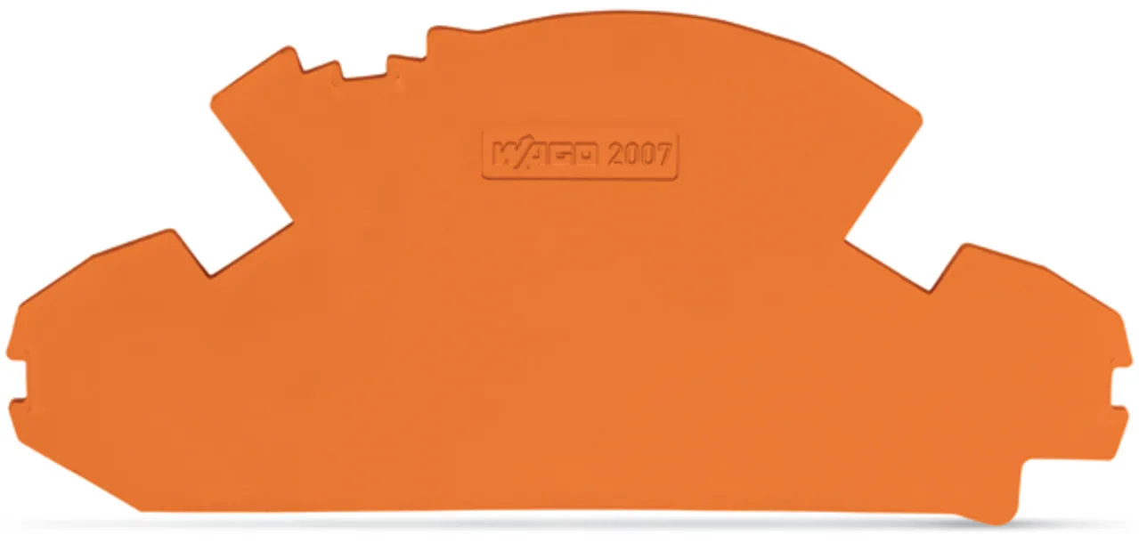 Abschlussplatte Serie 2007, 1,5 mm dick, ohne Plombiermöglichkeit, orange