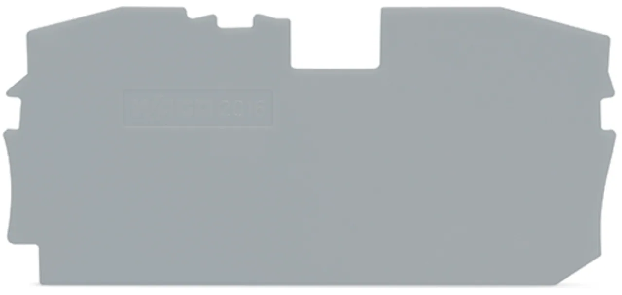 Abschluss- und Zwischenplatte Serie 2016, 1 mm dick, grau (2016-1291)