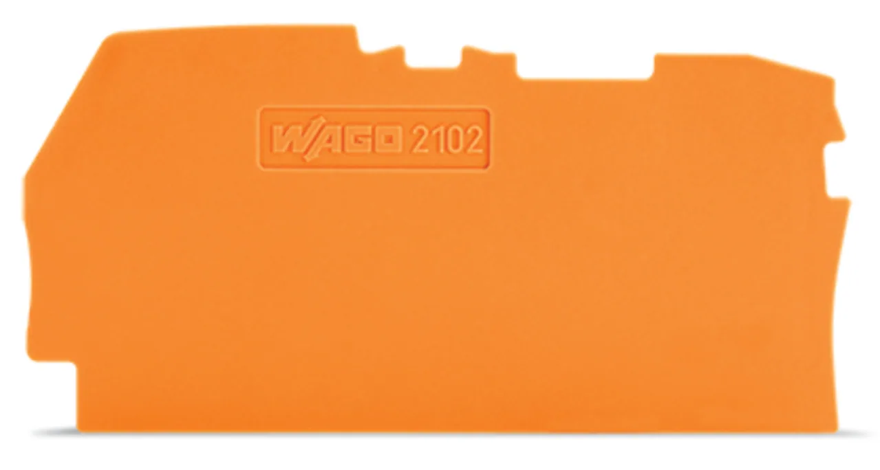 Abschluss- und Zwischenplatte Serie 2102, 0,8 mm dick, orange
