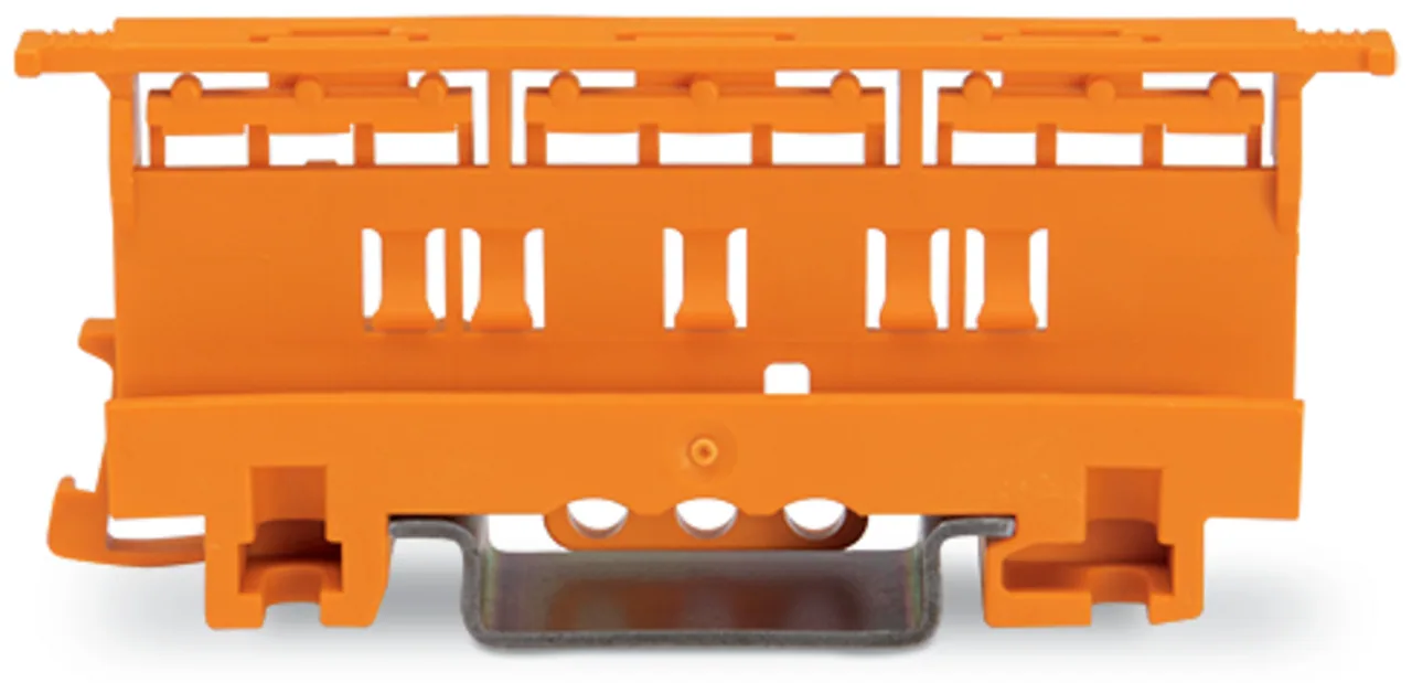 Befestigungsadapter Serie 221, Serie 221 - 4 mm², zur Montage auf TS 35/Schraubmontage, orange