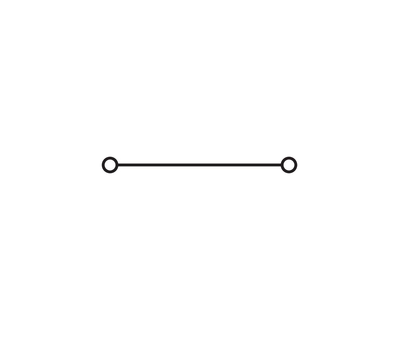 2-Leiter-Mini-Durchgangsklemme Serie 264, 2,5 mm², mit Prüfmöglichkeit, für Tragschiene 15, grau (264-701) - Schaltbild