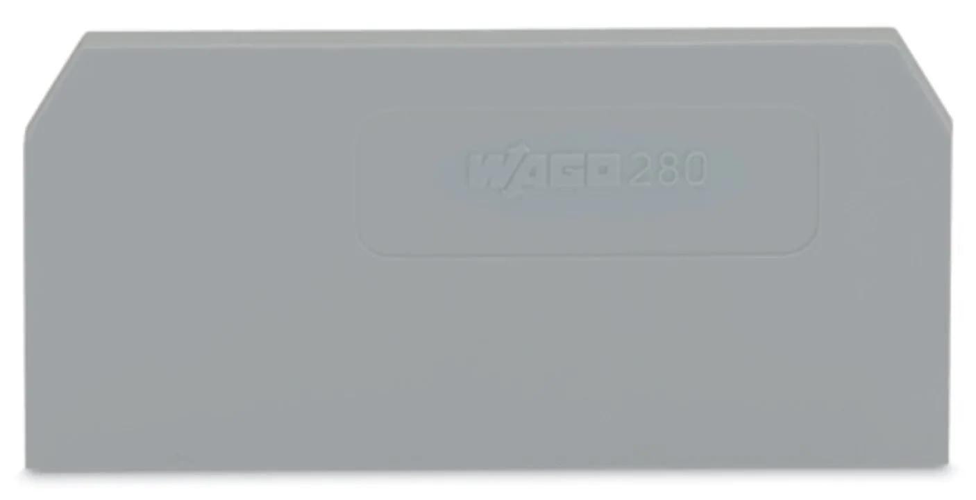 Abschluss- und Zwischenplatte Serie 280, 2,5 mm dick, grau (280-308)
