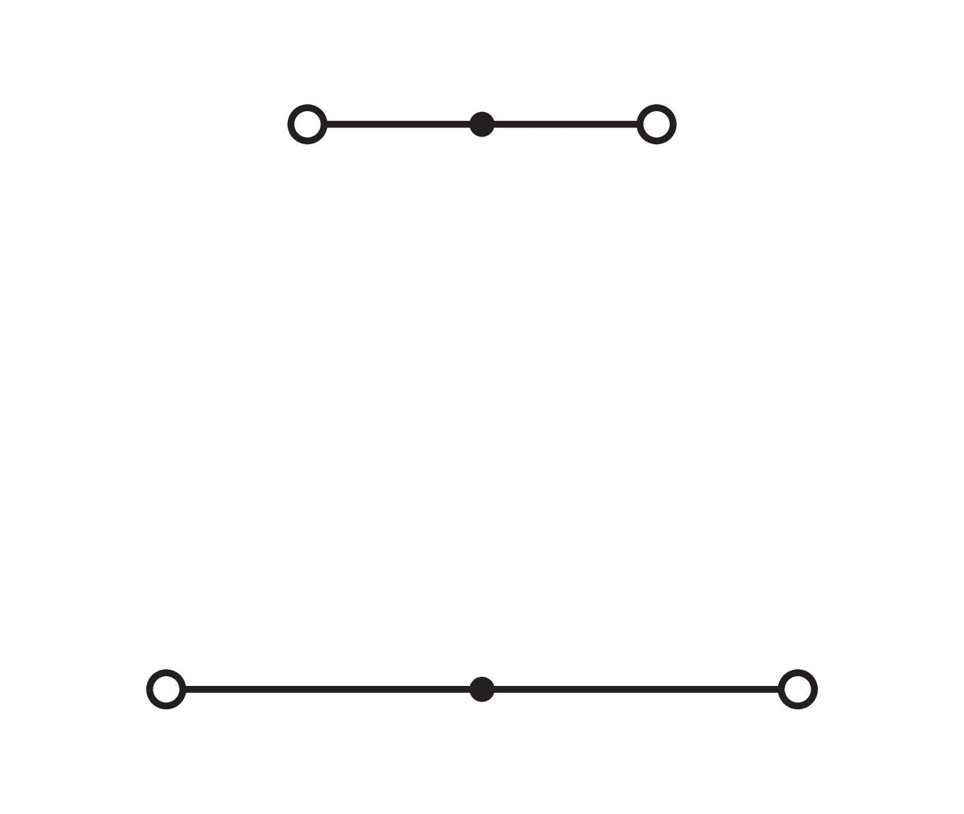 Doppelstockklemme Serie 280, Durchgangs-/Durchgangsklemme, für Tragschiene 35 x 15 und 35 x 7,5, grau/grau (280-519) - Schaltbild