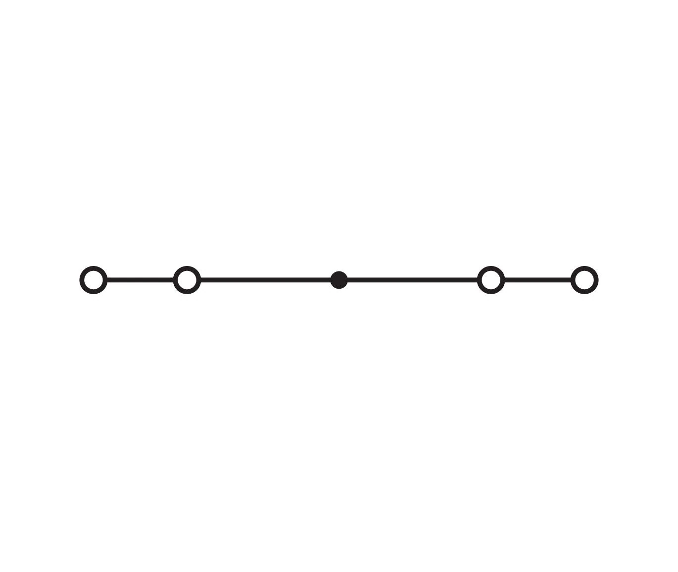 4-Leiter-Durchgangsklemme Serie 280, 2,5 mm², mittige Beschriftung, grau (280-833) - Schaltbild