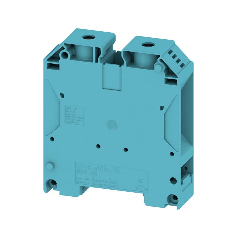 Weidmüller Durchgangsreihenklemme WDU 70N/35 BL, blau