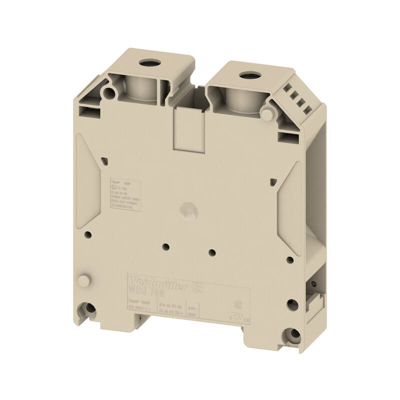 Weidmüller Durchgangsreihenklemme WDU 70N/35, dunkelbeige