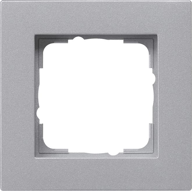 Abdeckrahmen 1fach flach E2 Farbe Alu 0211255