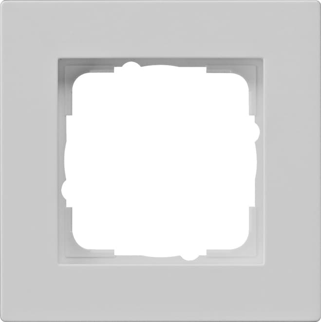 Abdeckrahmen 1fach flach E2 Grau matt 0211375