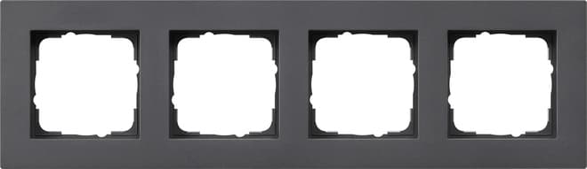 Abdeckrahmen 4fach flach E2 Anthrazit 0214235